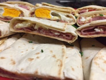 Frühstück Wraps mit Schinken